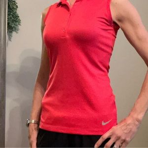 Nike Golf dry fit sleeveless polo in coral color size xsmall xs ladies women’s